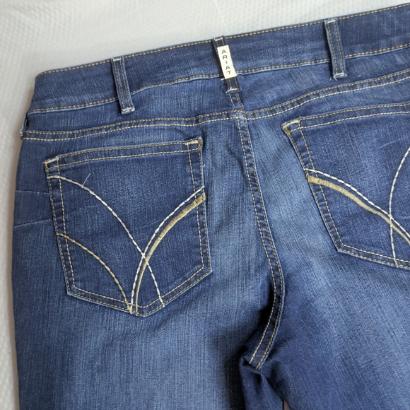 Ariat Real Jeans 33s Perfect Rise Boot Stretch Western Denim Bootcut Flare - Picture 10 of 12